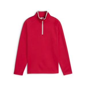 631143-03-polaire-gaufre-1-4-zip-enfant-puma-red